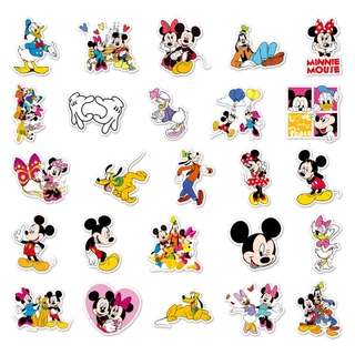 50 ชิ้นตลก Disney Mickey การ์ตูน Graffiti สติกเกอร์กันน้ําสําหรับ DIY โทรศัพท์แล็ปท็อปโน้ตบุ๊คกีตาร์จักรยานหมวกกันน็อครถตกแต่ง Decal