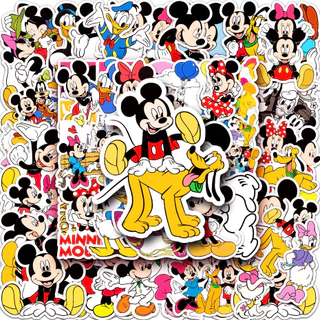 50 ชิ้นตลก Disney Mickey การ์ตูน Graffiti สติกเกอร์กันน้ําสําหรับ DIY โทรศัพท์แล็ปท็อปโน้ตบุ๊คกีตาร์จักรยานหมวกกันน็อครถตกแต่ง Decal