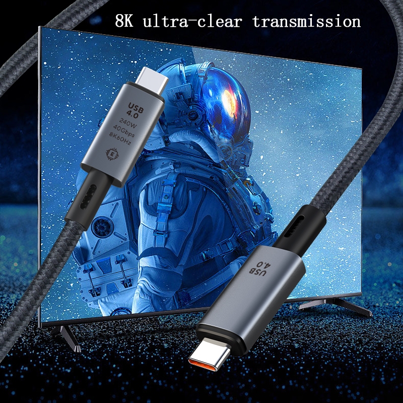 สายชาร์จ Type C 240W 40Gbps ความเร็วสูง 8K 60Hz USB4 สําหรับแล็ปท็อป โทรศัพท์มือถือ แท็บเล็ต 3 4 ราคา ถูกที่สุด ดีลบีเคเค แกลเลอรีภาพที่ 8