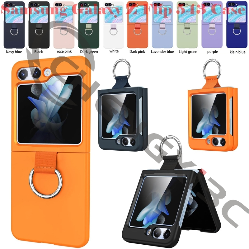 พร้อมปลอกใหม่สําหรับ Samsung Galaxy Z Flip 6 Flip5 Flip 4 เคสโทรศัพท์พร้อมแหวน Flip4 Flip5 Flip6 ฝาครอบ Z 5 Z 4 Z 3 กรณี ultrathin anti drop shell