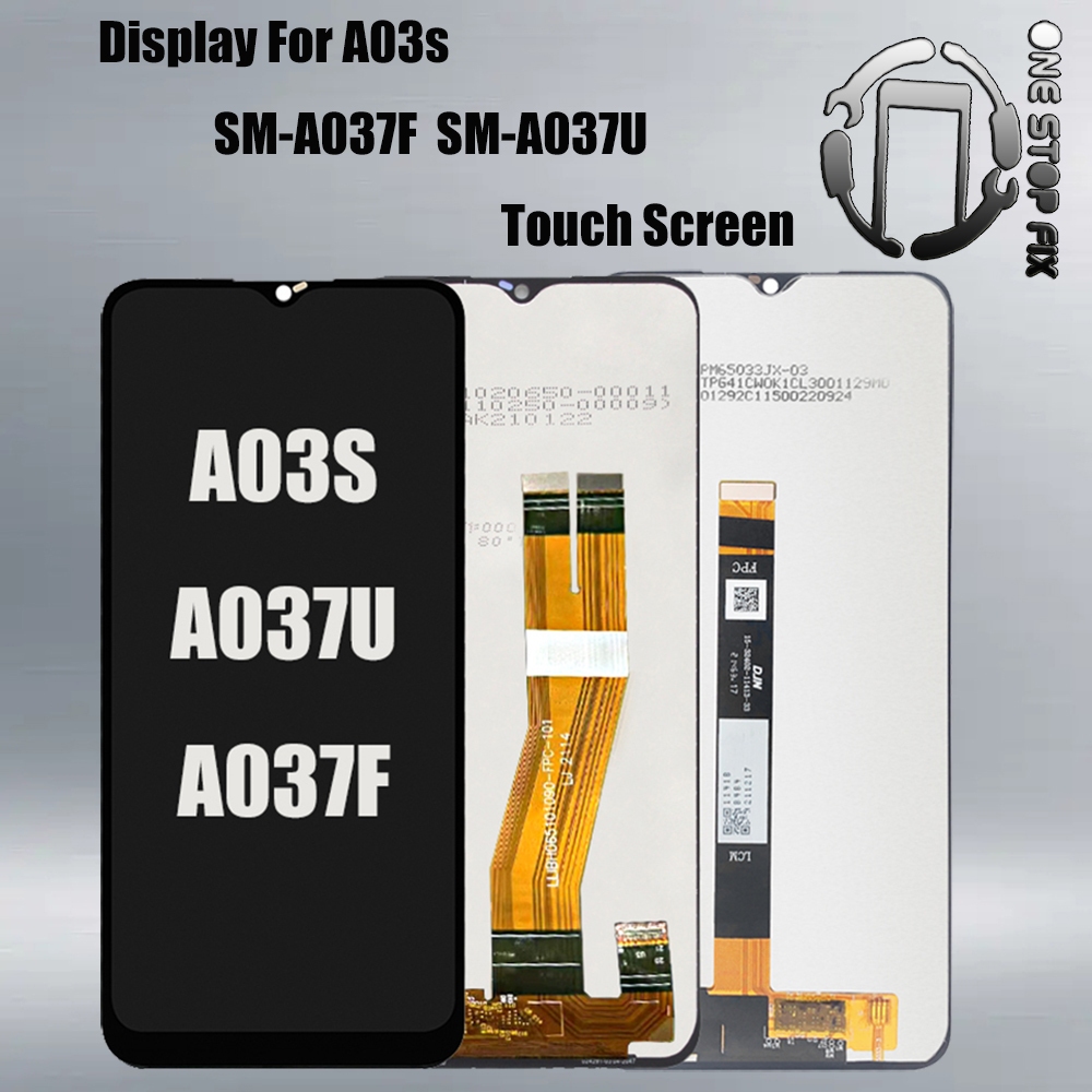 จอแสดงผลต้นฉบับสําหรับ Samsung Galaxy A03S Lcd Touch Screen Digitizer A037U A037F Assembly