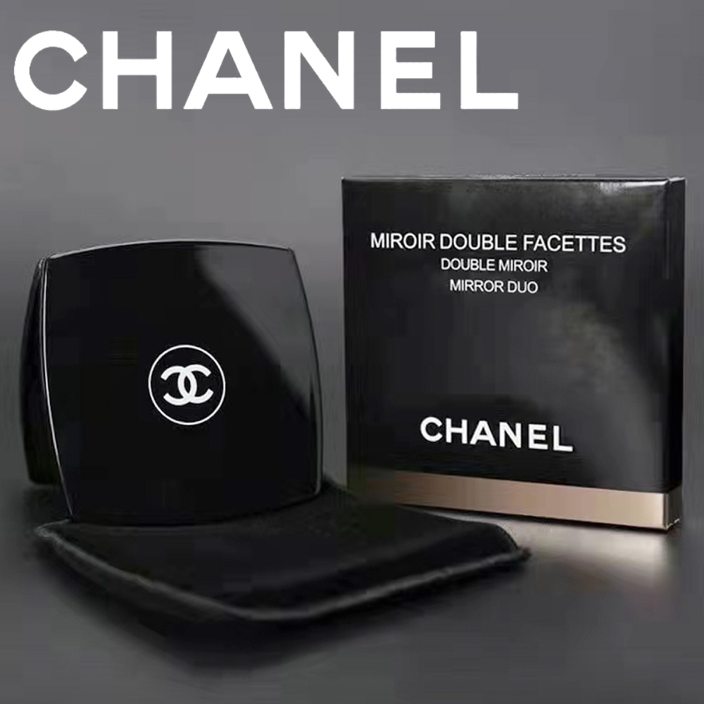 พร้อมส่ง ของแท้ CHANEL กระจกแต่งหน้า สองด้าน ขนาดเล็ก แบบพกพา สีดํา