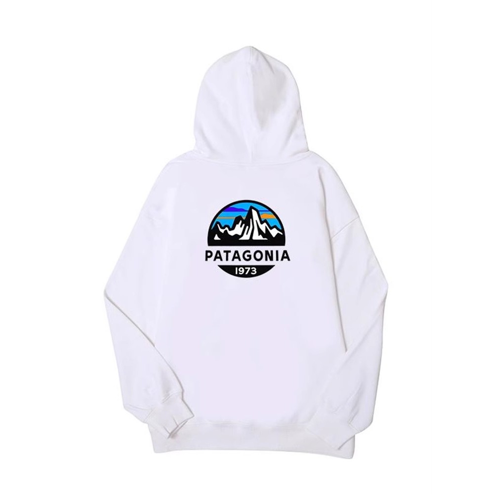 Patagonia/patagonia Snowy Mountains 1973 เสื้อกันหนาวมีฮู้ดพิมพ์ลาย Unisex