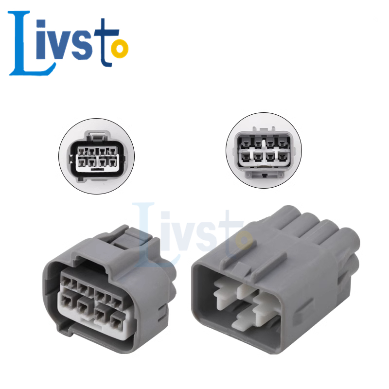 ปลั๊กเรดาร์ไฟหน้ารถยนต์ ตัวผู้ ตัวเมีย 8 Pin สําหรับ Honda Accord XRV Crv 7282-7080-40 7283-7080-40 1 ชุด