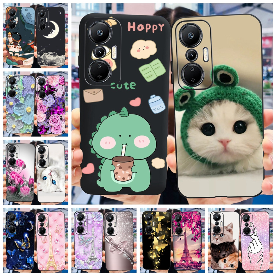 เคสโทรศัพท์มือถือ ซิลิโคนนิ่ม TPU ลายไดโนเสาร์ แมวน่ารัก สําหรับ Infinix Hot 20S Hot20S 4G X6827