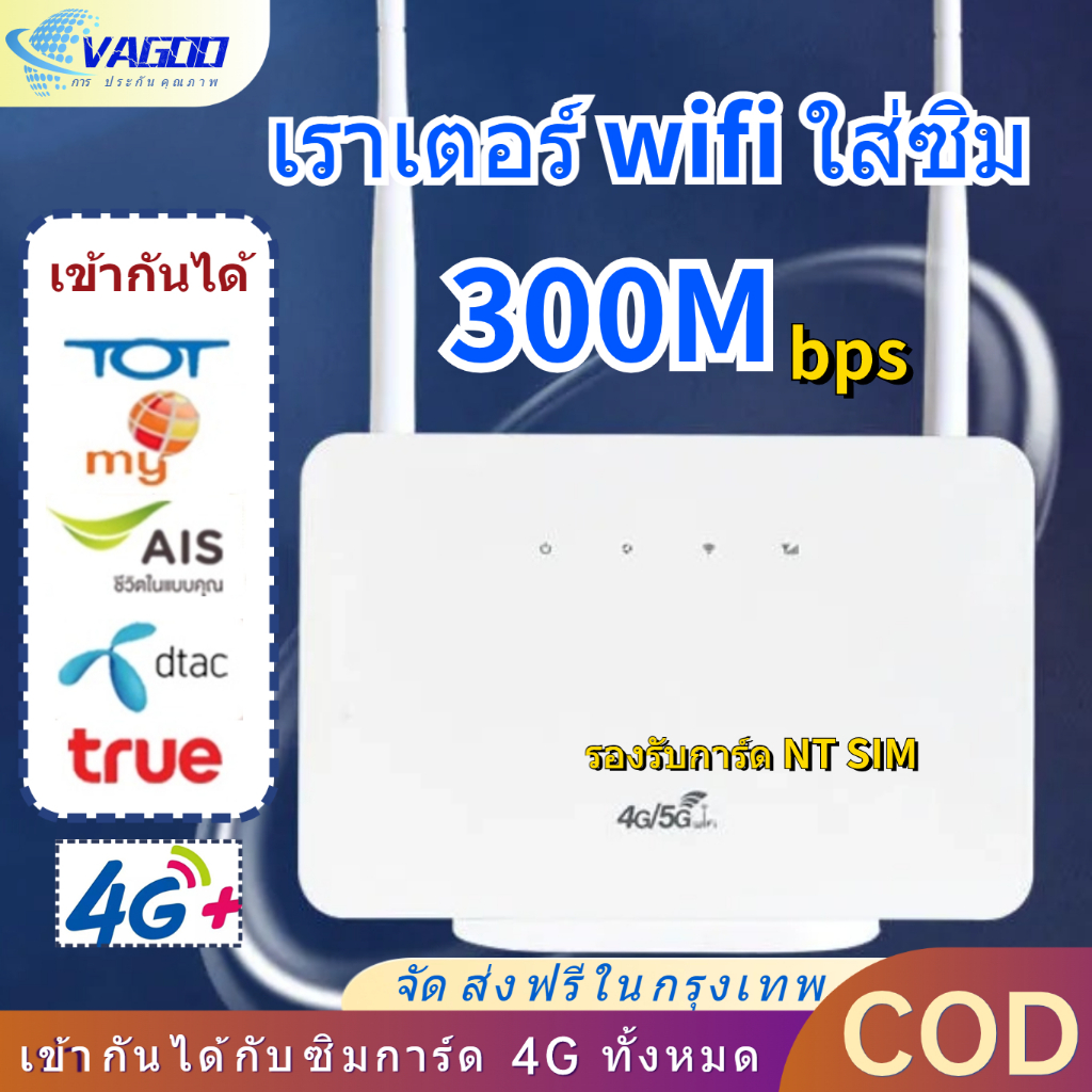 【พร้อมส่งจากไทย】A30 เราเตอร์ wifi ใส่ซิม Router Wifi 4G เราเตอร์ใส่ซิม 300 Mbps 2.4Ghz เราเตอร์ใส่ซิ