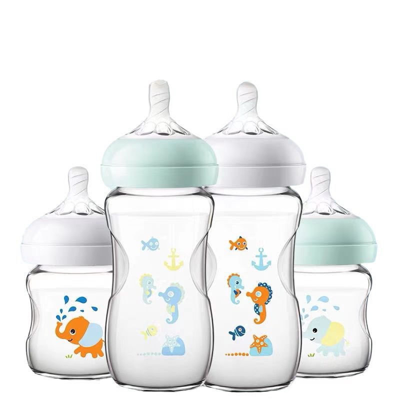 Philips AVENT ขวดแก้วคอกว้าง ขวดนม Baby Natural 120ml/240ml 4oz/8oz