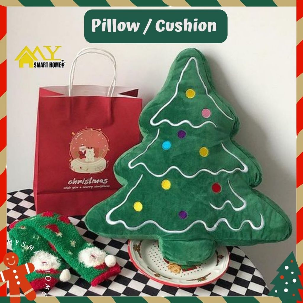 抱枕 沙发靠枕 ของขวัญคริสต์มาส 🎄🎁  40*40 ซม. หมอนรองนอน สไตล์ต้นคริสต์มาส ของขวัญเพื่อน สําหรับเด็กผู้หญิง เด็กผู้ชาย โซฟา เตียง หมอนหนุนหมอนหนุนน่ารัก Christmas Tree Style Pillow Girl Boy Friend Gift For Kids Sofa Cushion Bed Pillow Sleeping Cushion Christmas