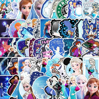 50ชิ้นตลกแช่แข็งเจ้าหญิงการ์ตูนดิสนีย์สติกเกอร์กันน้ําโทรศัพท์แล็ปท็อปสเก็ตบอร์ดสร้างสรรค์สติ๊กเกอร์กราฟฟิตีรถมอเตอร์สติกเกอ