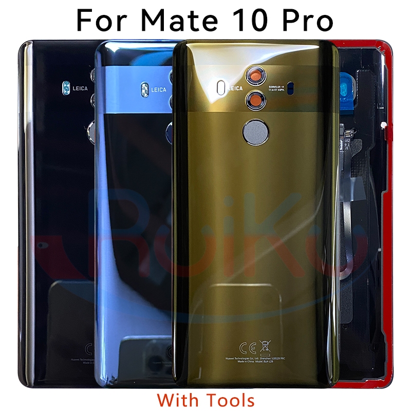 6.0 "กระจกด้านหลังสําหรับ Huawei Mate 10 Pro ฝาครอบแบตเตอรี่แผงกระจกด้านหลังประตูกรณีลายนิ้วมือ BLA-L29 ราคาถูก Shopee Lazada