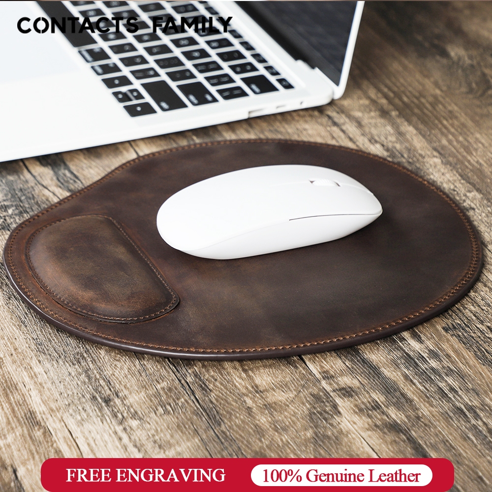 CONTACTS FAMILY Nubuck แผ่นรองเมาส์หนัง กันลื่น พร้อมที่รองข้อมือ สําหรับคอมพิวเตอร์ แล็ปท็อป PC