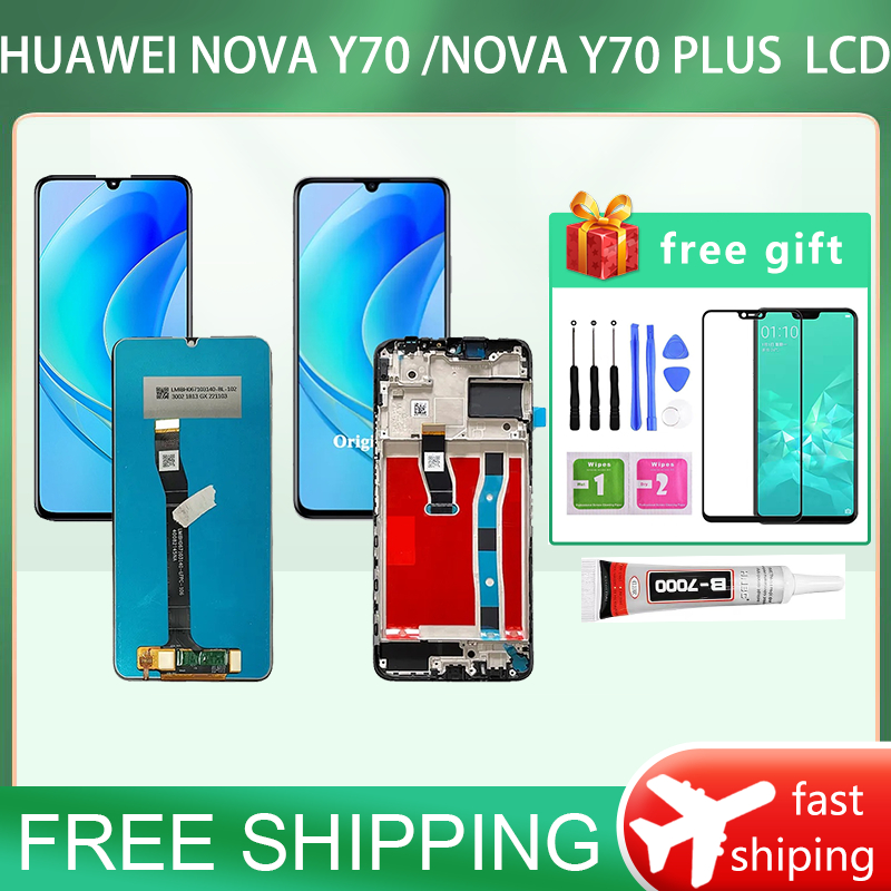 ของแท้ หน้าจอสัมผัส LCD สําหรับ Huawei nova Y70 Huawei nova Y70 Plus MGA-LX9 MGA-LX9N