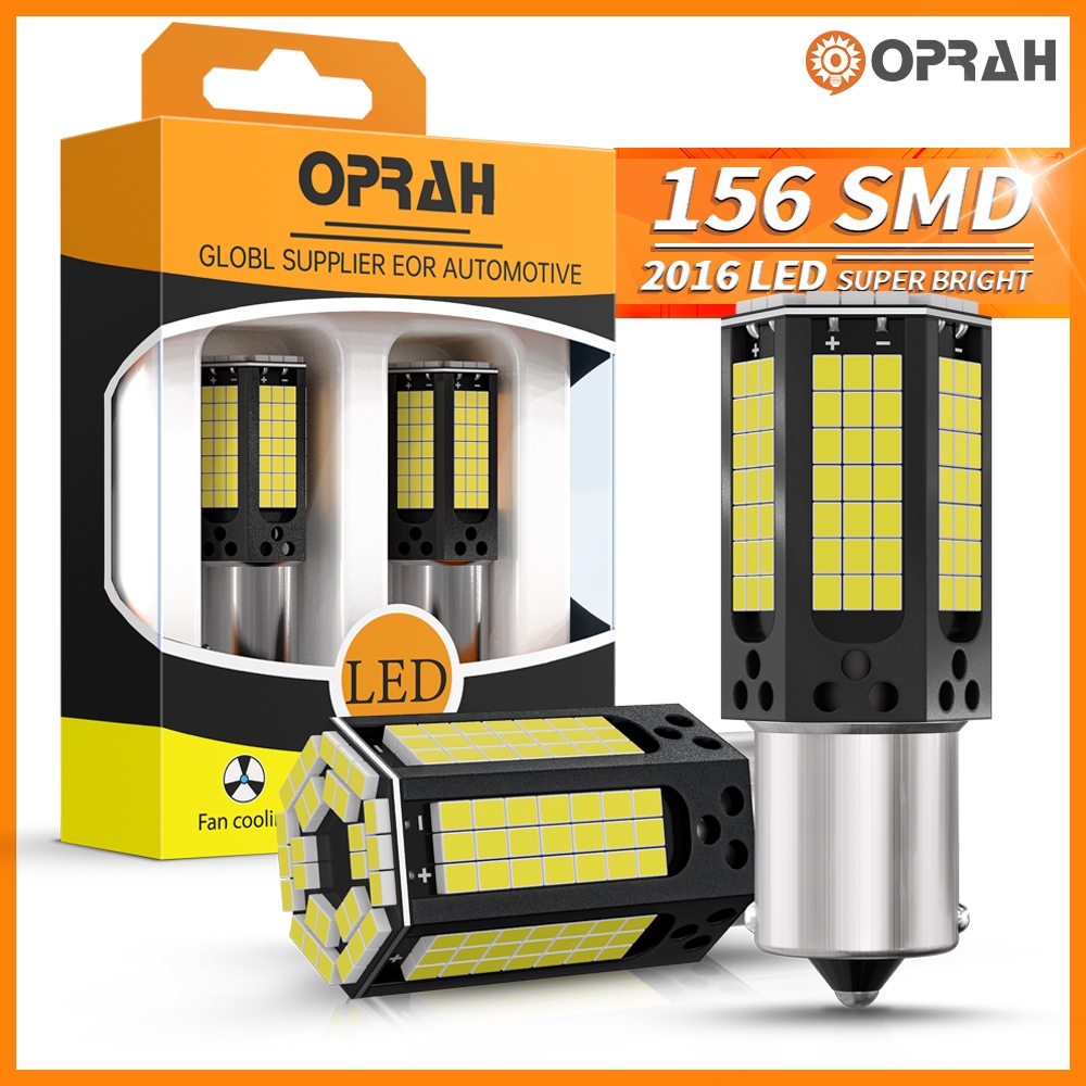 Oprah 2 ชิ้น 1156 หลอดไฟ LED 1156 BAU15S PY21W 1157 Bay15d P21-5W T20 7440 W21W 7443 LED Super Bright ไฟเลี้ยว 2016 156SMD ไฟท้าย LED ไฟเบรคย้อนกลับหลอดไฟรถอุปกรณ์เสริม