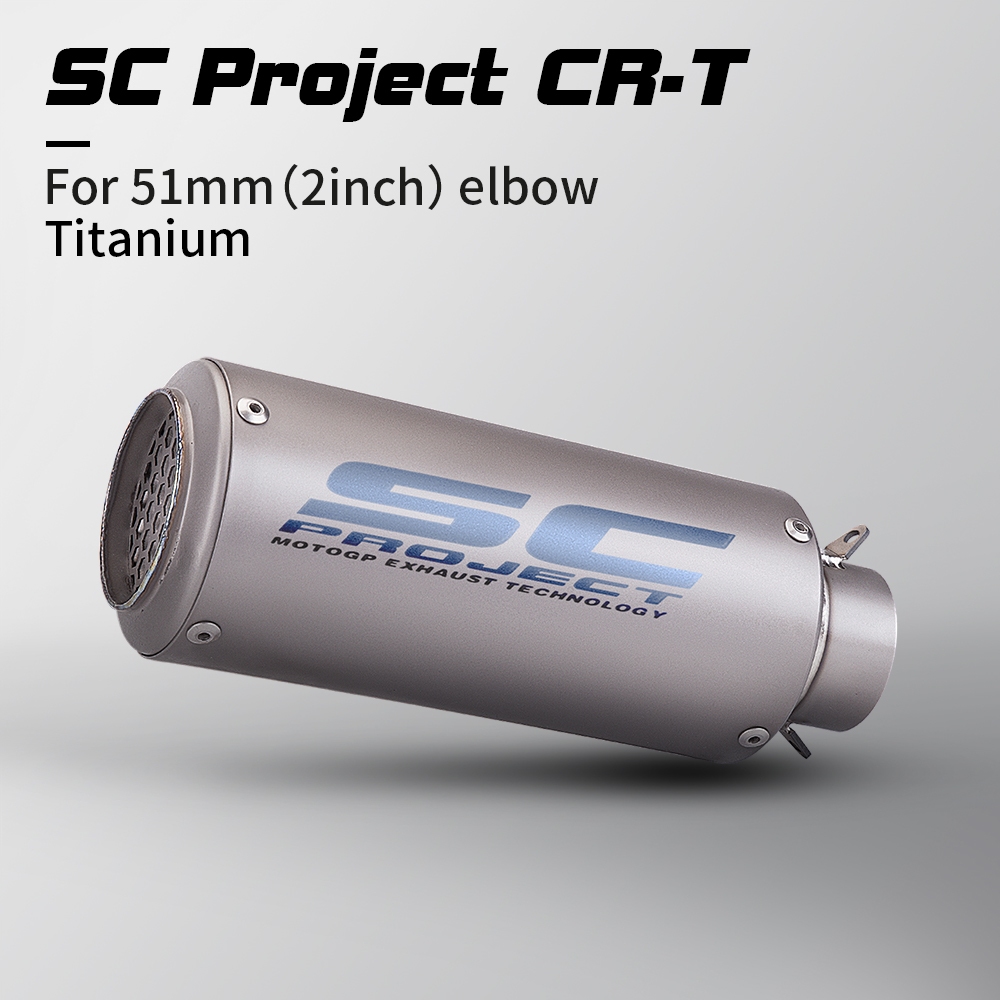 Sc PROJECT CR-T ท่อไอเสียไทเทเนียม R3 R6 NINJA400 z650 r15 mt09 mt07