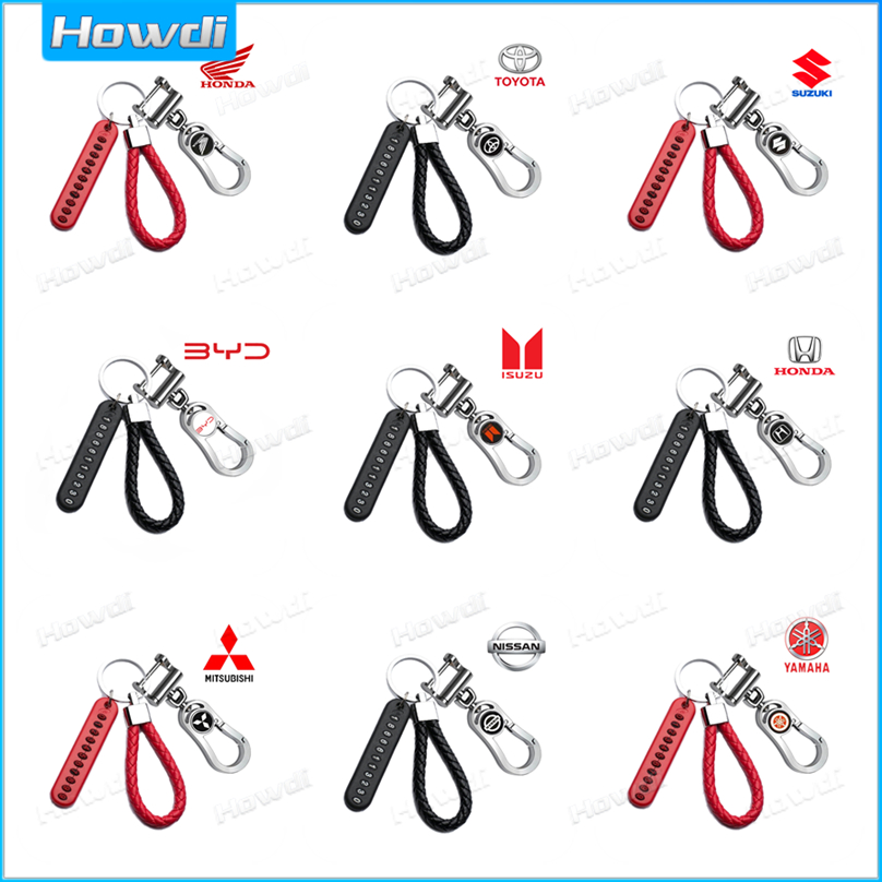 【ป้องกันการสูญหาย】พวงกุญแจสแตนเลส ระดับไฮเอนด์ พร้อมโลโก้ สําหรับรถยนต์ และรถจักรยานยนต์