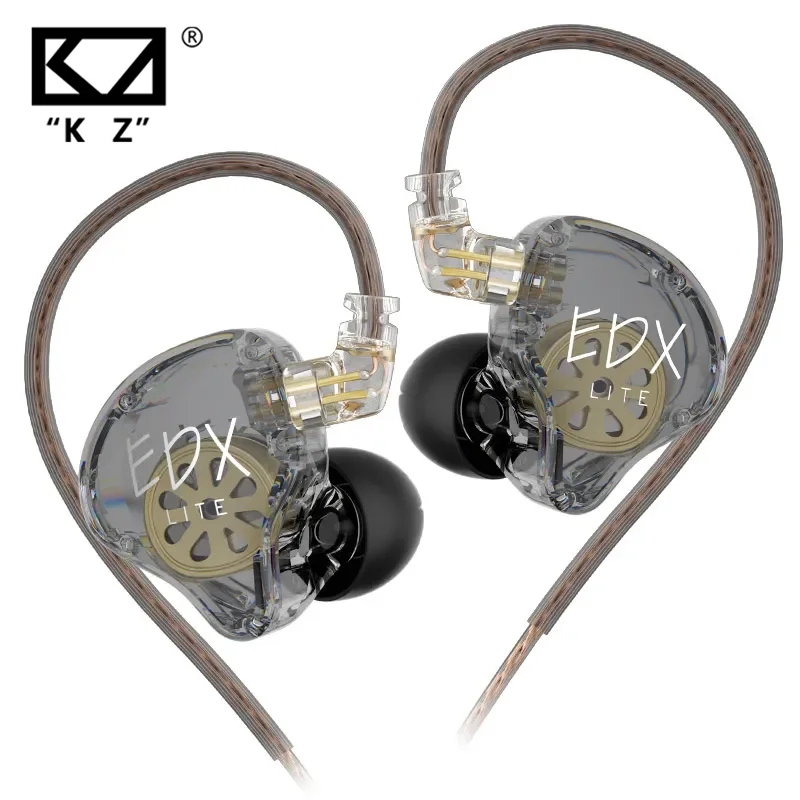 Kz EDX Lite หูฟังไดนามิก HIFI เบส หูฟังอินเอียร์ มอนิเตอร์ หูฟังกีฬา ตัดเสียงรบกวน