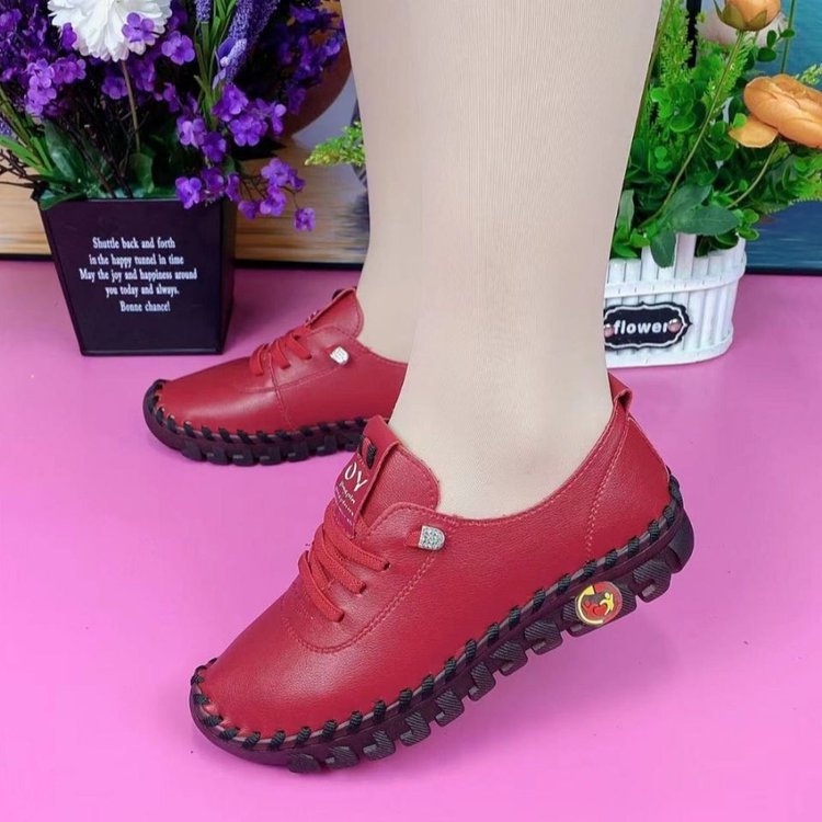 พร้อมส่ง รองเท้าลําลอง พื้นนิ่ม พื้นแบน ขนาดใหญ่ สําหรับแม่ และเด็ก