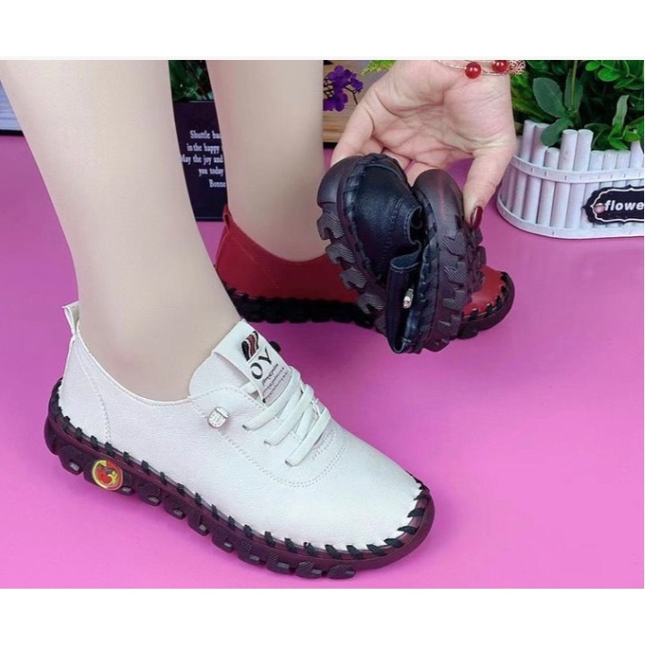 พร้อมส่ง รองเท้าลําลอง พื้นนิ่ม พื้นแบน ขนาดใหญ่ สําหรับแม่ และเด็ก