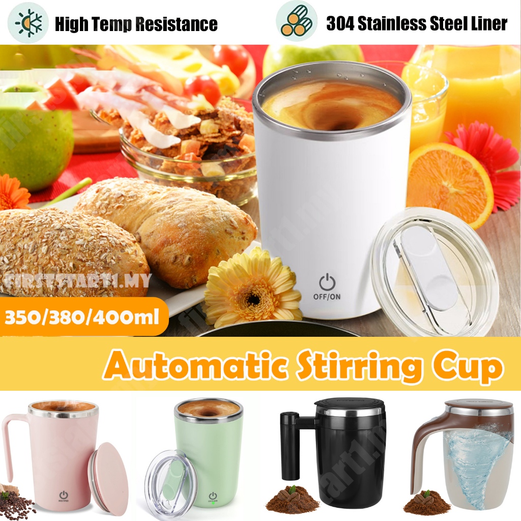350/380/400 มล แก้วชงอัตโนมัติ แก้วปั่น กาแฟ ชง น้ำ โปรตีน เวย์ Super Spin แก้วปั่น อัตโนมัติ ชาร์จ ไฟ แก้วชงกาแฟ สแตนเลส 304 แบบพกพา ปั่นโปรตีน ชาร์จ USB Auto stirring Mug