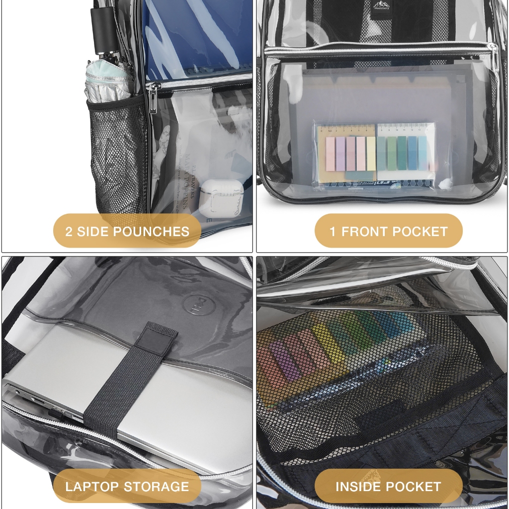 [พร้อมส่ง] กระเป๋าเป้สะพายหลัง PVC แบบใส จุของได้เยอะ กันน้ํา ทนทาน เหมาะกับการพกพาเล่นกีฬา กลางแจ้ง แฟชั่นสําหรับนักเรียน ผู้ชาย และผู้หญิง