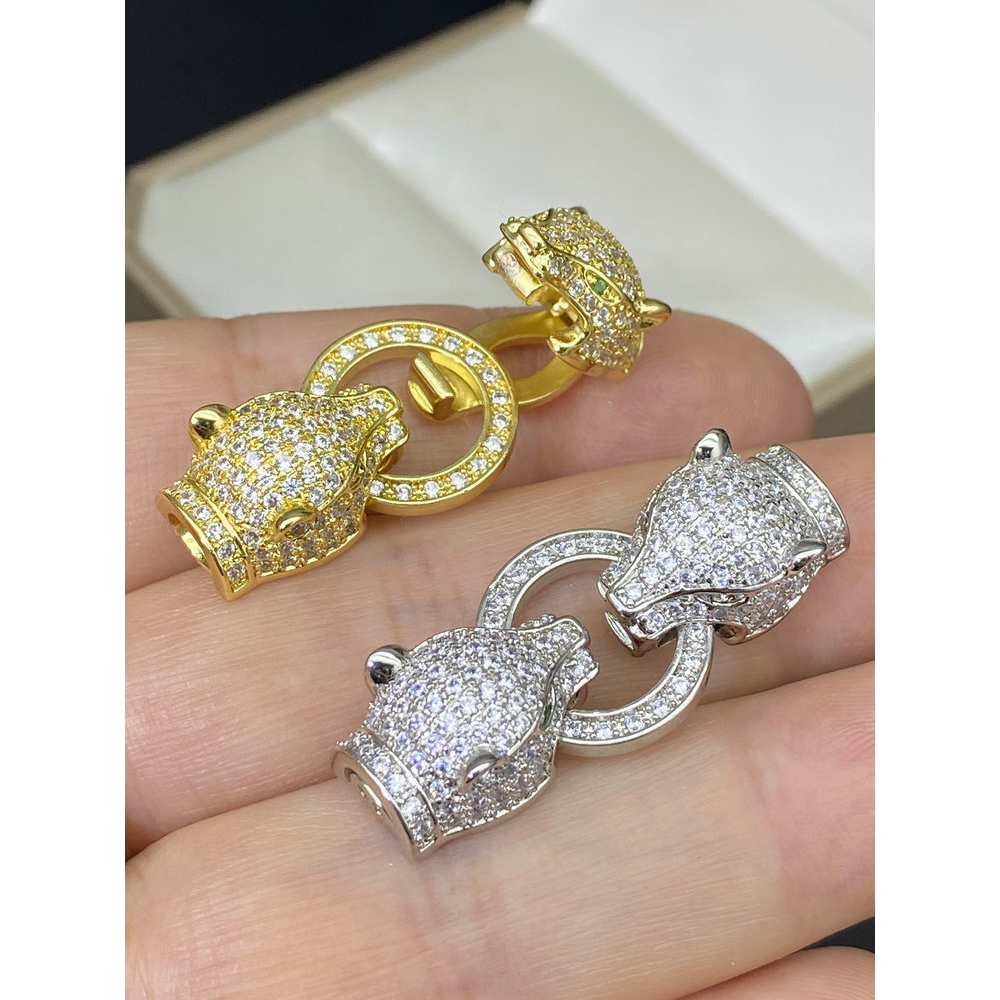 ตะขอเชื่อมต่อสร้อยคอ ไข่มุก ลายเสือดาว diy