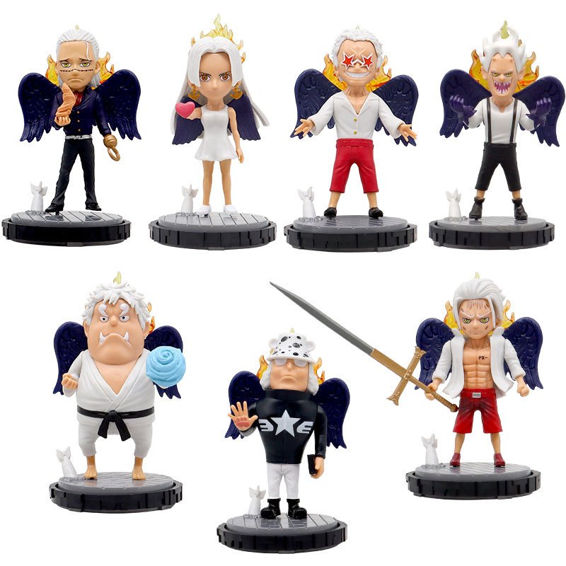 7 ชิ้น / เซต ญี่ปุ่น อะนิเมะ One Piece Monkey D Luffy Boa Hancock Sir Crocodile Bartholemew Kuma Jin