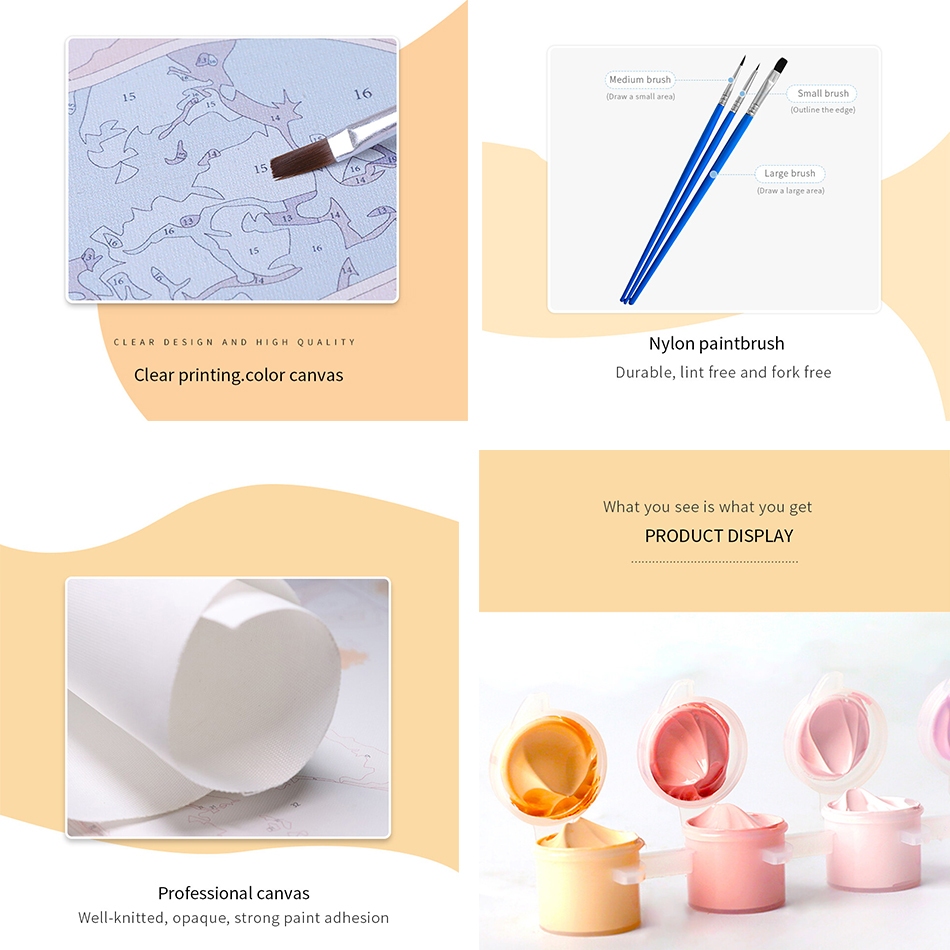 Drofe / ระบายสีตามตัวเลข / ลูกสุนัข สัตว์เลี้ยง / ภาพวาดสีน้ํามันดิจิทัล / ภาพระบายสี / ภาพวาด DIY / ภาพวาดผ้าใบ / ภาพวาดสีน้ํามัน / ภาพระบายสีตามตัวเลข / การตกแต่ง - รูปที่ 5