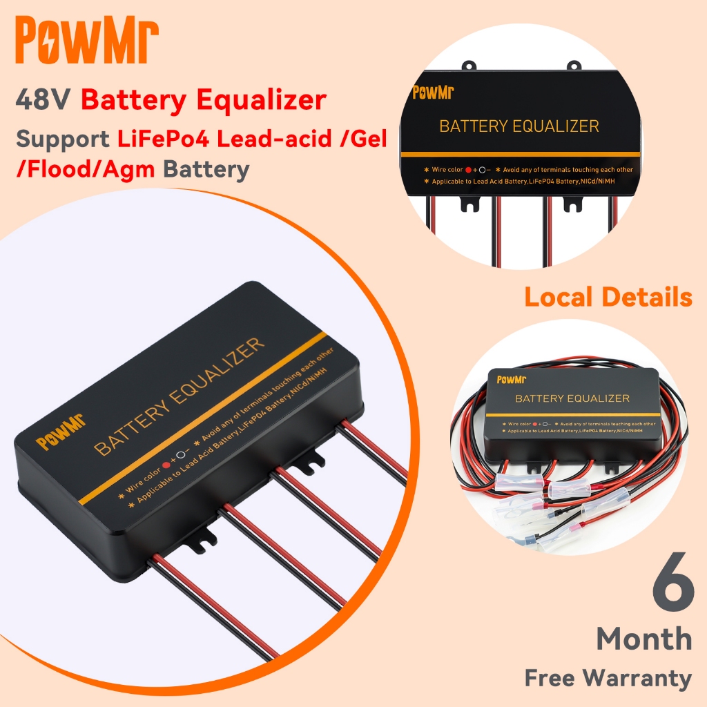 PowMr Battery equalizer 4 ชิ้น 2.4 V/3.6 V/6 V/9 V/12V Lead-acid batteries /ลิเธียมเหล็กฟอสเฟต/นิกเก