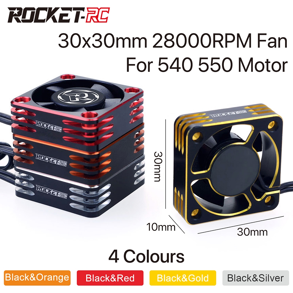 Surpass HOBBY ROCKET มอเตอร์พัดลมระบายความร้อน โลหะ 30*30*10 28000RPM ขนาดเล็ก สําหรับมอเตอร์ไร้แปรง