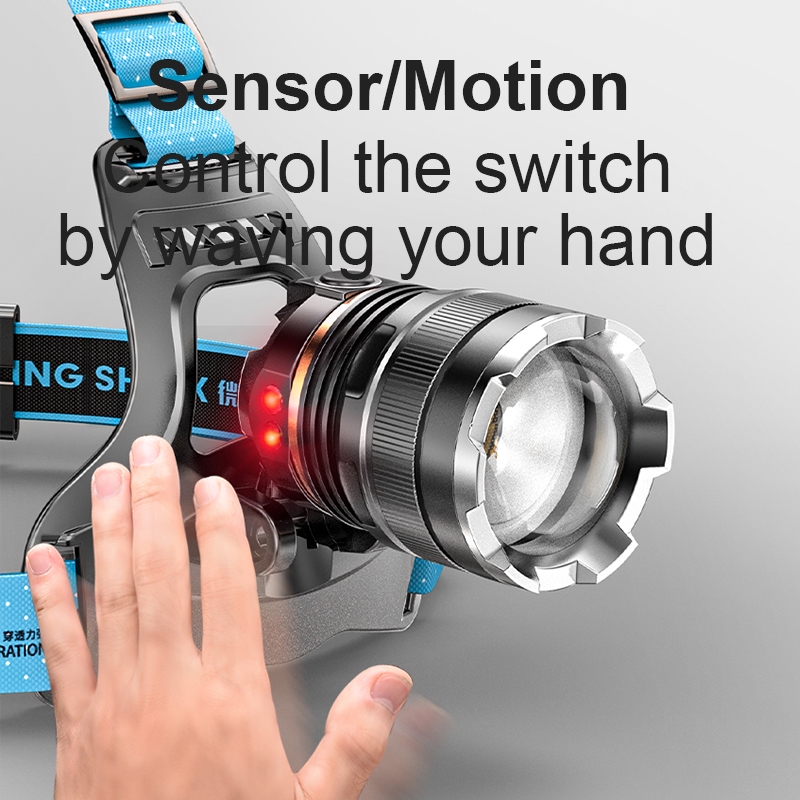 Smilingshark K225 ไฟคาดหัว Led ไฟฉายขาดหัว USB ชาร์จเร็ว ไฟฉายคาดศีรษะ 2500Lumens คาดหัว โฟกัสแบบยืดไสลด์ headlamp headlight — صورة 7