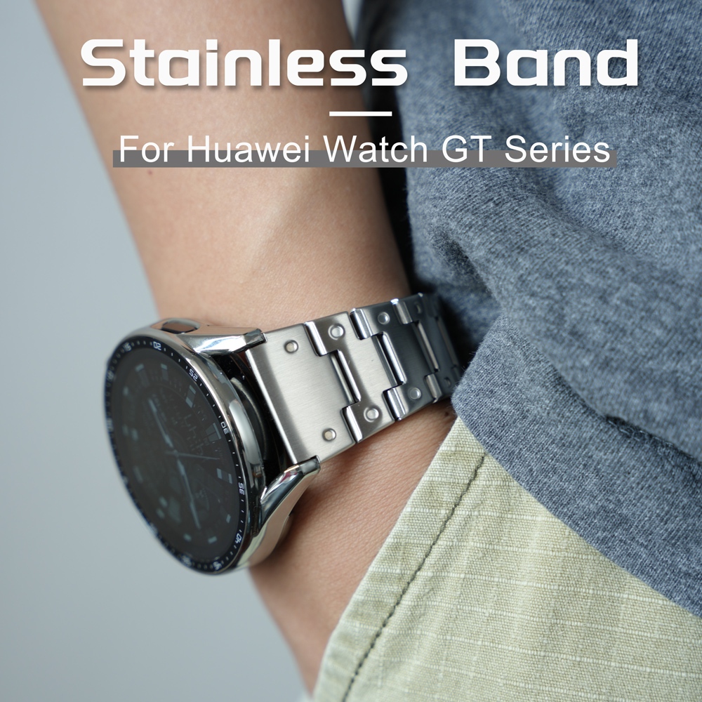สายนาฬิกาข้อมือ สเตนเลส โลหะ กันกระแทก สําหรับ HUAWEI Watch GT4 46 มม. HUAWEI Watch 4 Pro Ultimate Band Casio G-Shock HUAWEI GT3 SE GT2 Pro