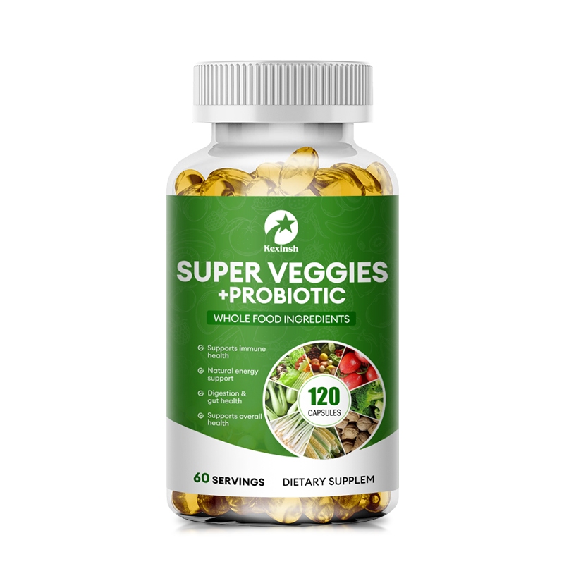 Kexinsh อาหารเสริมผัก ผลไม้ และแร่ธาตุ พร้อมโปรไบโอติก 36 ชนิด และผัก 26 ชนิด เต็มไปด้วยวิตามิน และแร่ธาตุ ไม่ใช่จีเอ็มโอ ปราศจากถั่วเหลือง และมังสวิรัติ 90