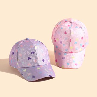 หมวกเบสบอล บังแดด สีสันสดใส สําหรับเด็กผู้หญิง 4-10 ปี