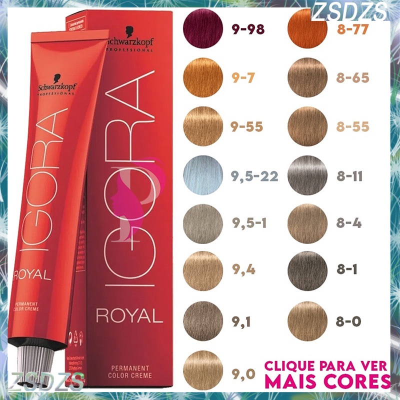 Share: Favorite (9) Coloracao Professional Hair Ink IGORA Royal Schwarzkopf 60g - (8.77, 9.1, 8.46, 