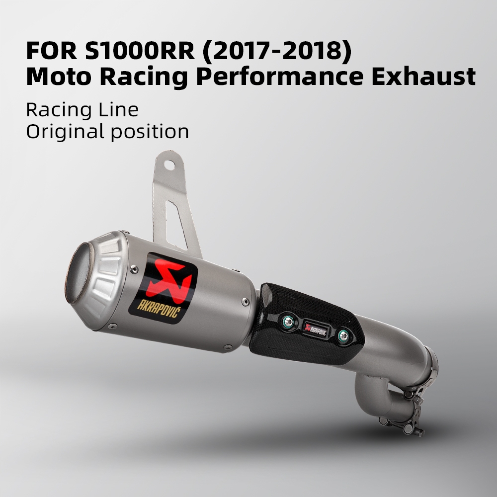 Akrapovic ฝาครอบท่อไอเสียคาร์บอน แบบสวม สําหรับ BMW S1000RR 2017-2018