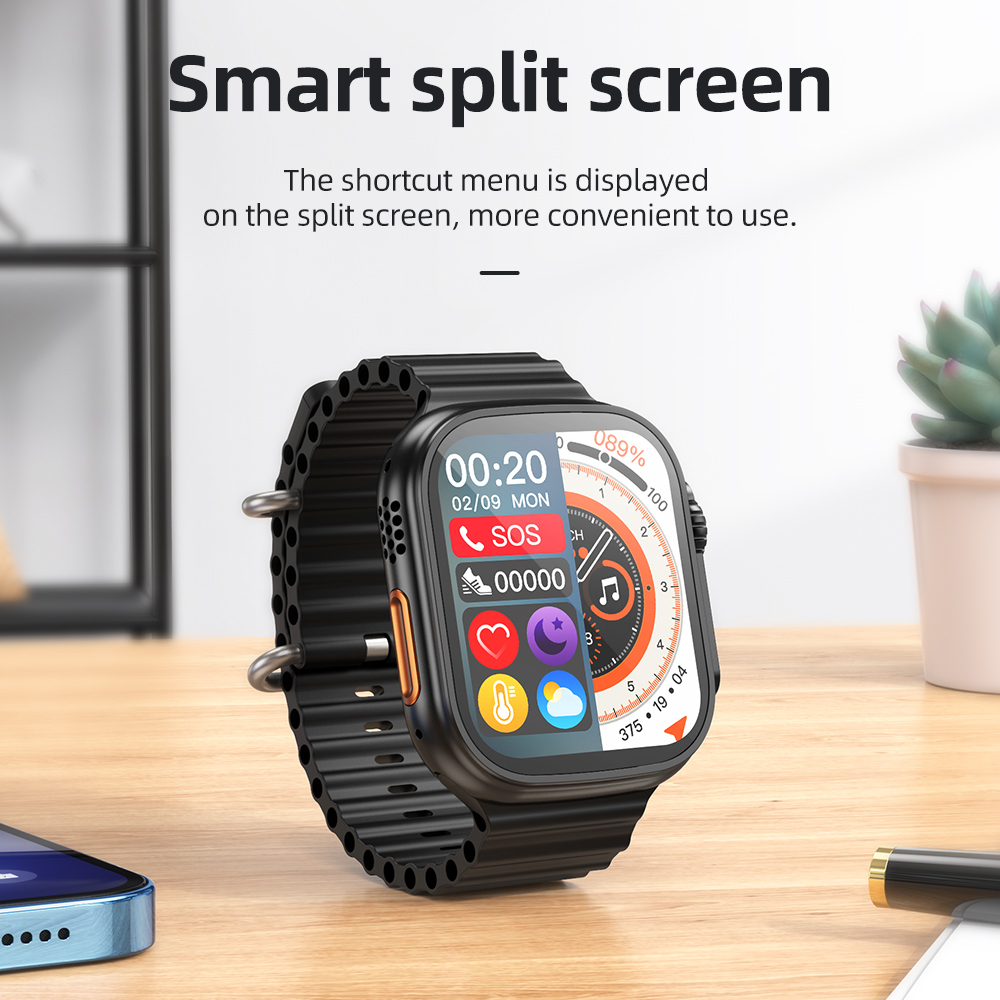 YAQING S9 สมาร์ทวอทช์ T900 Ultra บลูทูธ IP67 กันน้ํา 49 มม.