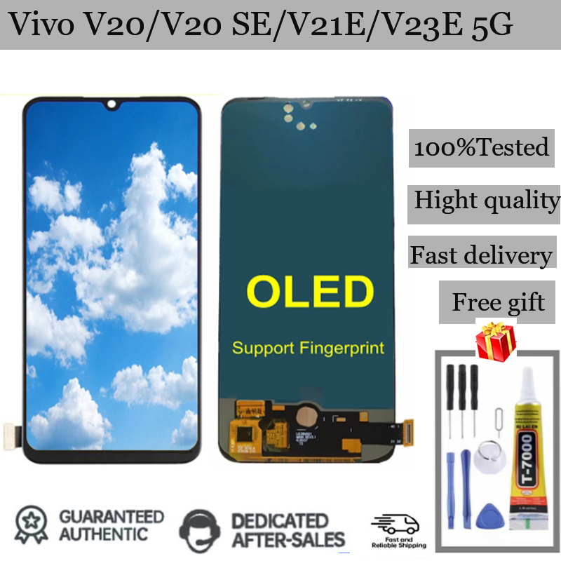 หน้าจอสัมผัสดิจิทัล LCD TFT สําหรับ Vivo V20 V20 SE V21E V23E 5G S6 5G S7E X50E