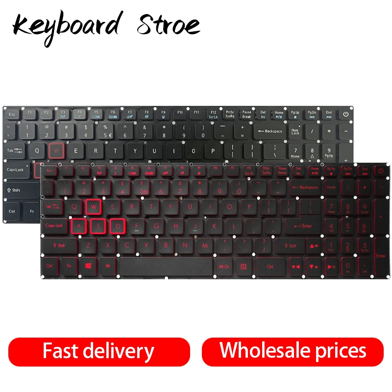 สําหรับ Acer Aspire VX15 VX5-591G VX5-793 V15 Nitro VN7-593G แป้นพิมพ์แล็ปท็อปเปลี่ยน Backlight US