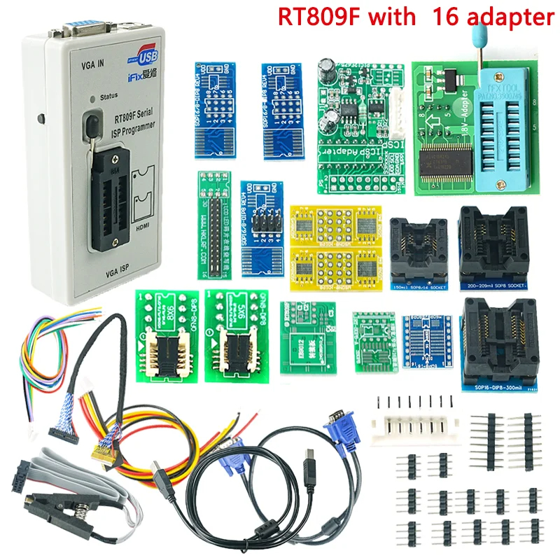 ⭐⭐⭐RT809F ISP โปรแกรมเมอร์ RT809 Serial ISP lcd usb โปรแกรมเมอร์ซ่อมเครื่องมือ VGA LCD ISP Universal