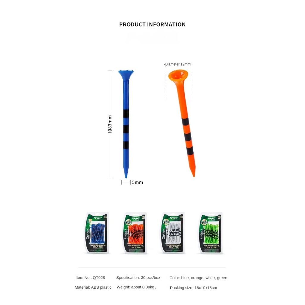 PGM QT027 Golf Tee โลโก้ลิมิเต็ด 83 มม. ทีออฟไม้ยาว 30 ชิ้น/กล่อง ราคา ถูกที่สุด ดีลบีเคเค แกลเลอรีภาพที่ 7