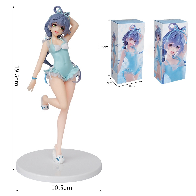โมเดลฟิกเกอร์ PVC อนิเมะ Hatsune Miku Virtual Singer Luo Tianyi 19.5 ซม. เซ็กซี่ ของเล่น ของสะสม ของขวัญ สําหรับเด็กผู้หญิง
