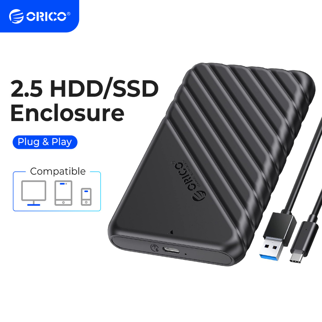 ORICO USB 3.0 5Gbps HDD Case SSD Enclosure For 4TB 2.5 นิ้ว 7-9.5 มม SSD HHD (25PW1)