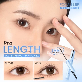 FOCALLURE Pro-Length มาสคาร่าปัดขนตา ขนแปรงไฟเบอร์ ยาว 2 มม. กันน้ํา แห้งเร็ว กันเปื้อน น้ําหนักเบา กันเหงื่อ มัน