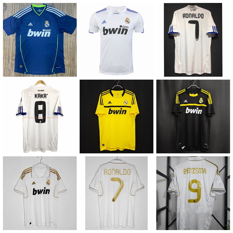 2010-11 11-12 Season Real Madrid Retro Home Away เสื้อฟุตบอล Cristiano Ronaldo Kaka Benzema เสื้อกีฬ