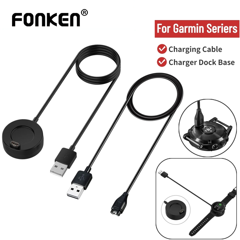 Fonken แท่นชาร์จ USB สําหรับ Garmin Fenix 5 5S 5X Plus 6 6S 6X Pro Sapphire Venu Vivoactive 4 3 945 245 45 Quatix 5