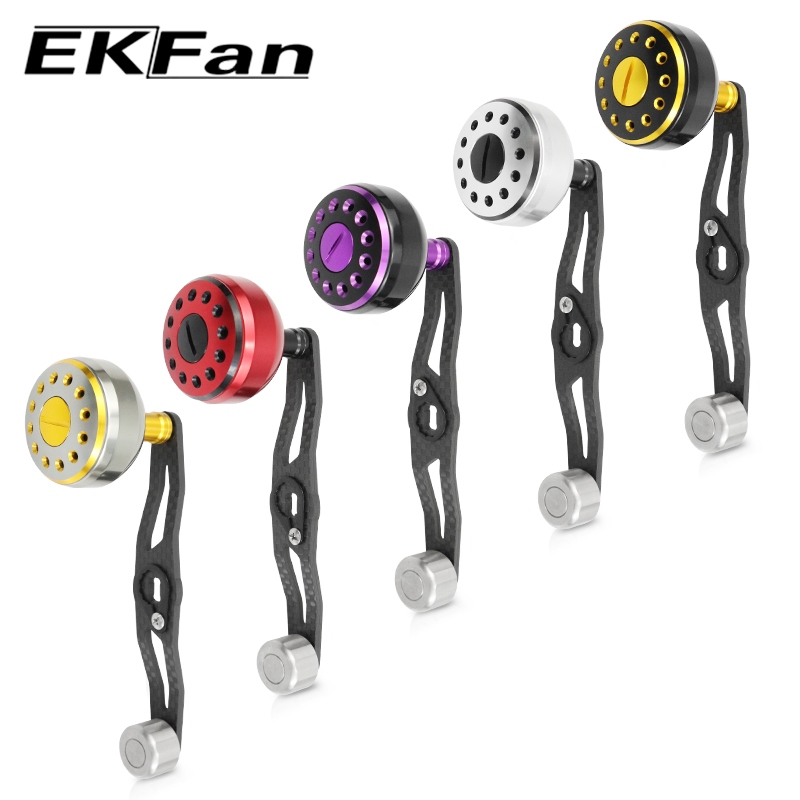 EKfan ยาว 115 มม.ตกปลา Reel Handle คาร์บอนไฟเบอร์สําหรับ 7*4/8*5 มม.รู abu daiwa Shimano เหยื่อหล่อเครื่องมือ diy assembly - รูปที่ 2