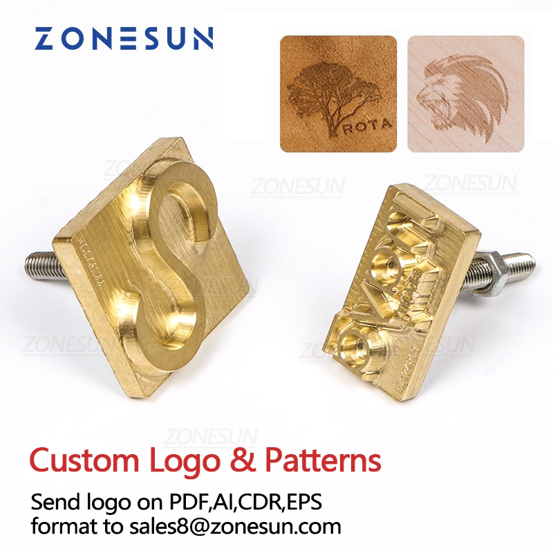 Zonesun แม่พิมพ์ทองแดง ทองเหลือง ลายโลโก้ 5 ซม. สําหรับปั๊มร้อน กระดาษ การ์ดเชิญ DIY