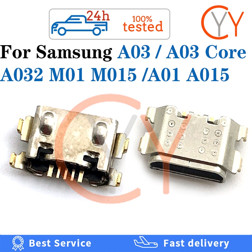 ซ็อกเก็ตแจ็คเชื่อมต่อพอร์ตชาร์จ USB สําหรับ Samsung Galaxy A03 Core A032F A032 M01 M015 M015F A01 A0