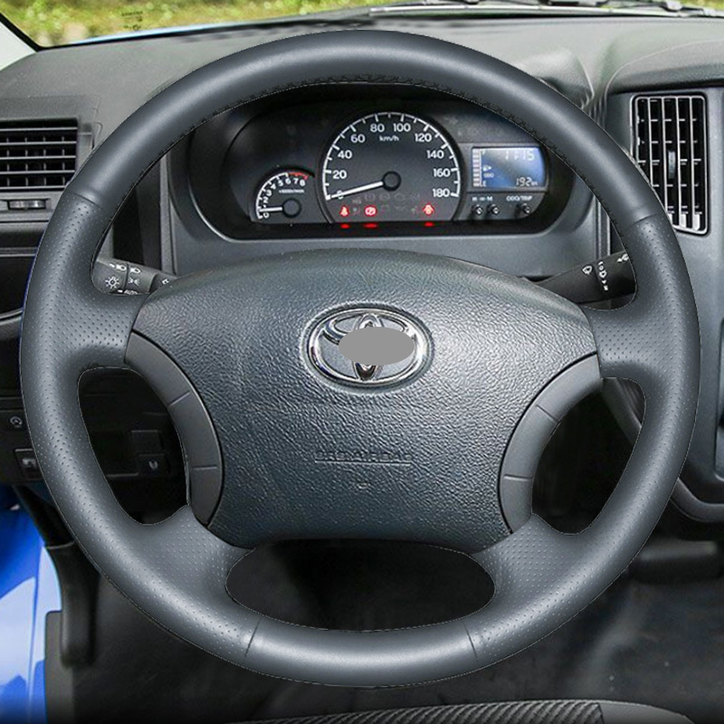 เหมาะสําหรับ Toyota Toyota town ace รถบรรทุกพวงมาลัย Hand-Sewn Napal รูปแบบแปรงหนังพลาสติกพวงมาลัยอัพเกรดล้อหนัง