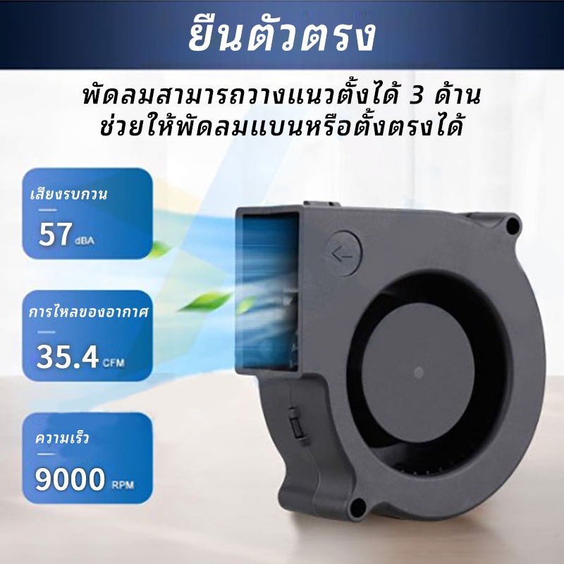 97x97x33mm โบลเวอร์ DC 12V พัดลมโบลเวอร์ เทอร์โบ ปรับรอบได้ ลมแรง สำหรับเตา พัดลมถ่าน - รูปที่ 3